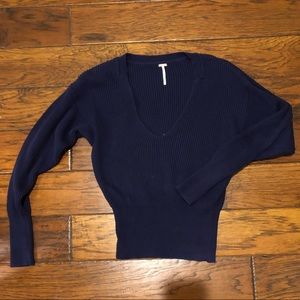 Navy blue free people sweater size XS